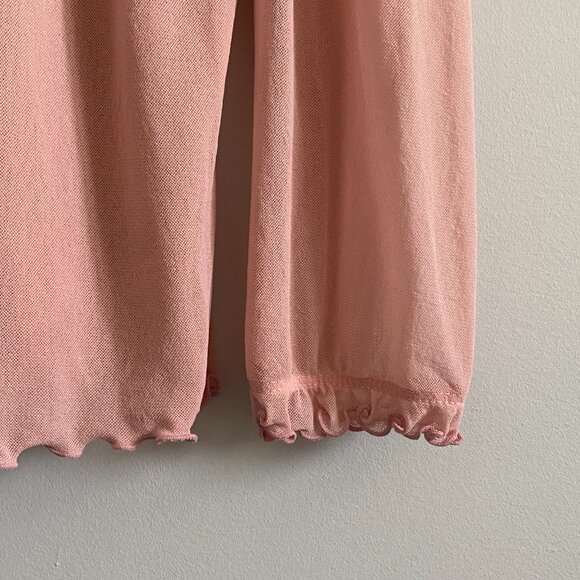 Vintage Y2K Top Guess Pink Sheer Peasant Babydoll Coquette Blouse Empire Waist - Picture 5 of 12